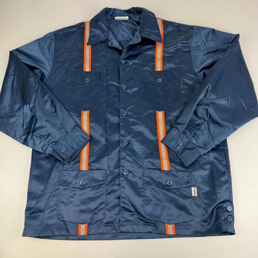 Vintage Y2K Third Rail Mens Size M Reflective Work Shirt Made in Canada *Read